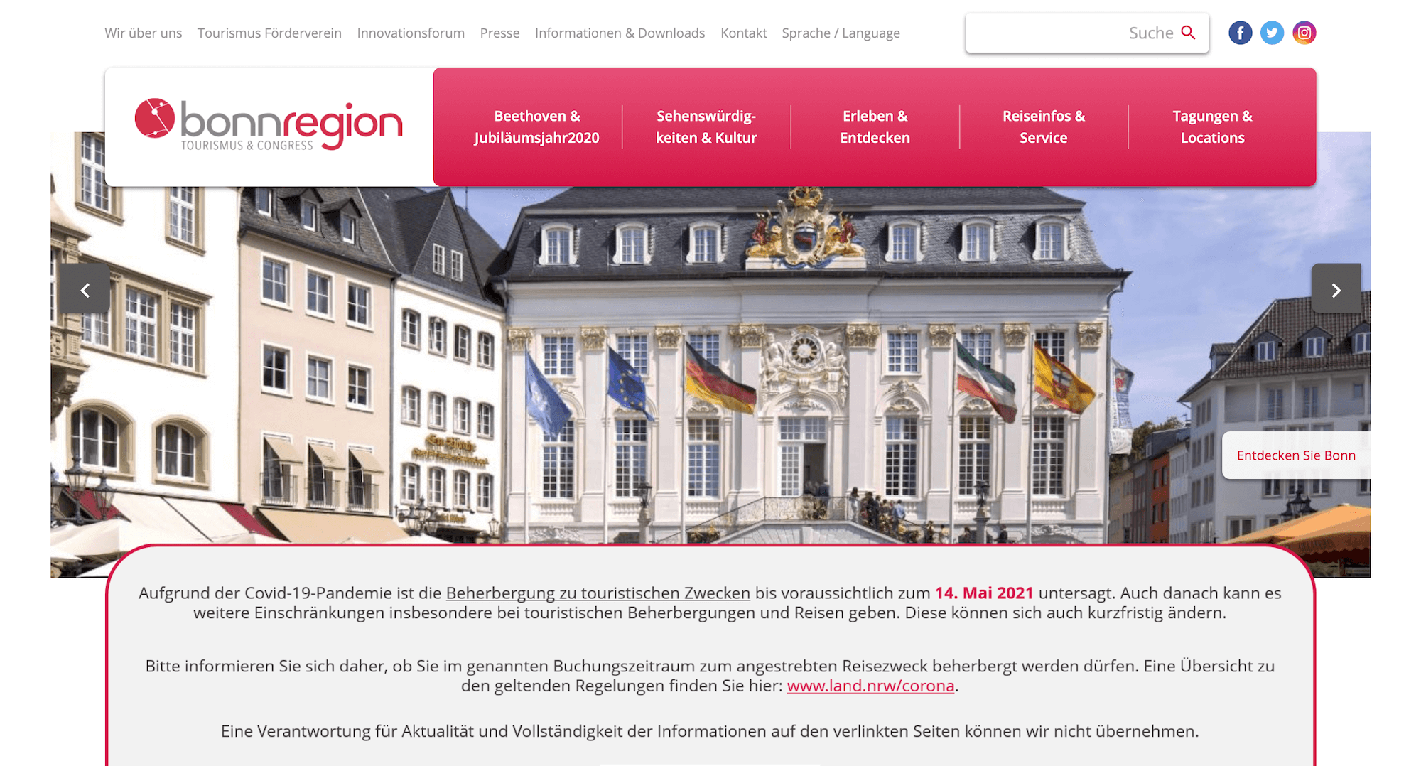 Tourismus & Congress GmbH Region Bonn / Rhein-Sieg / Ahrweiler