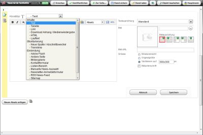 Neuer Content Editor