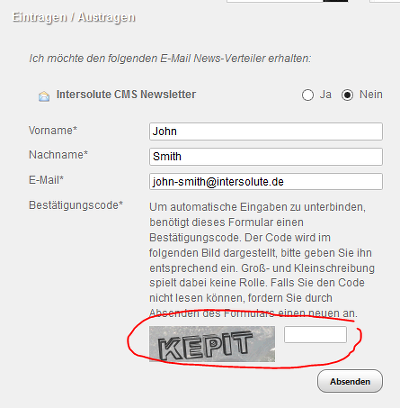Cms Newsletter Captcha